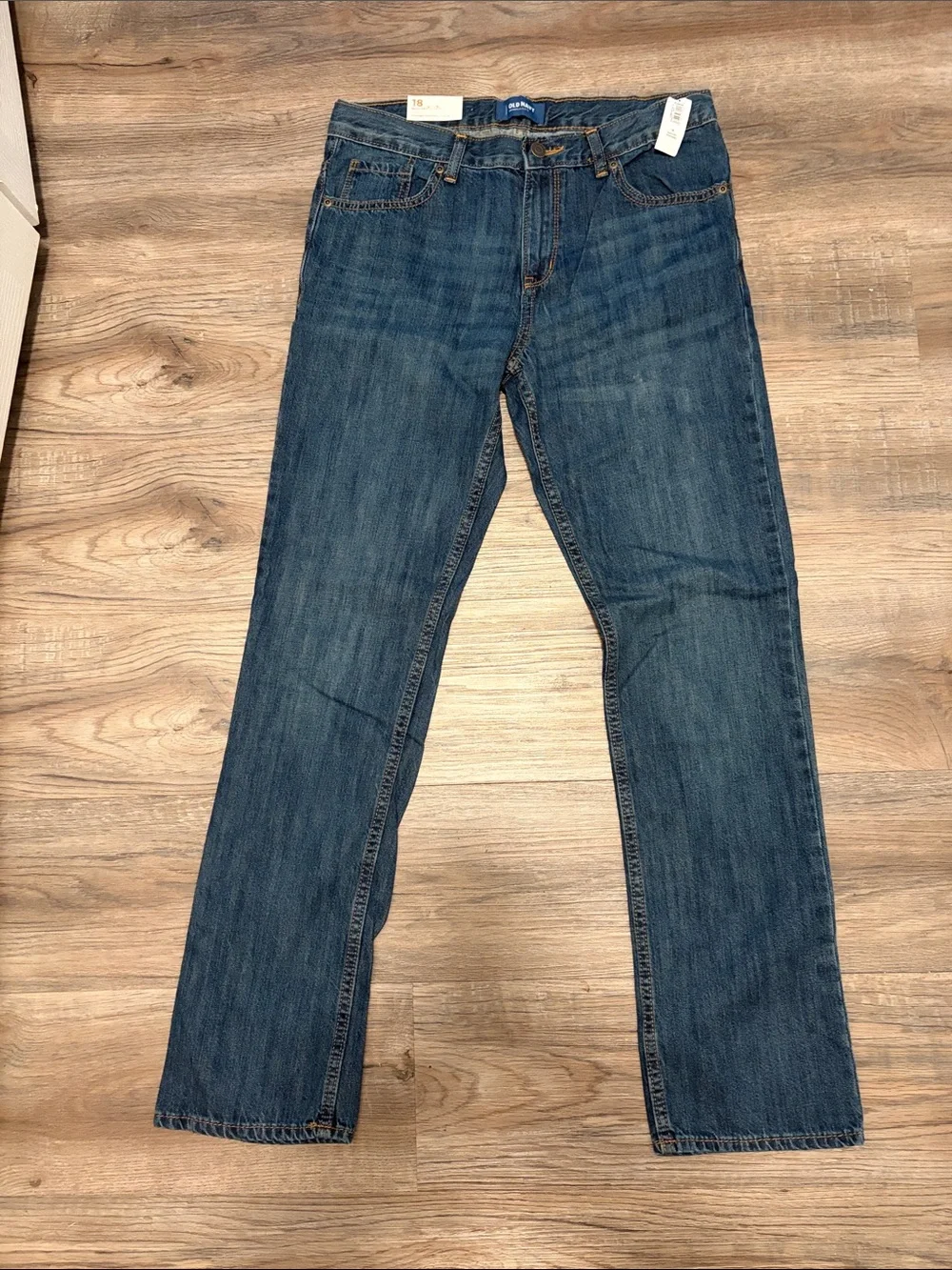 Old Navy Men's Straight Jeans in Dark Blue Wash
